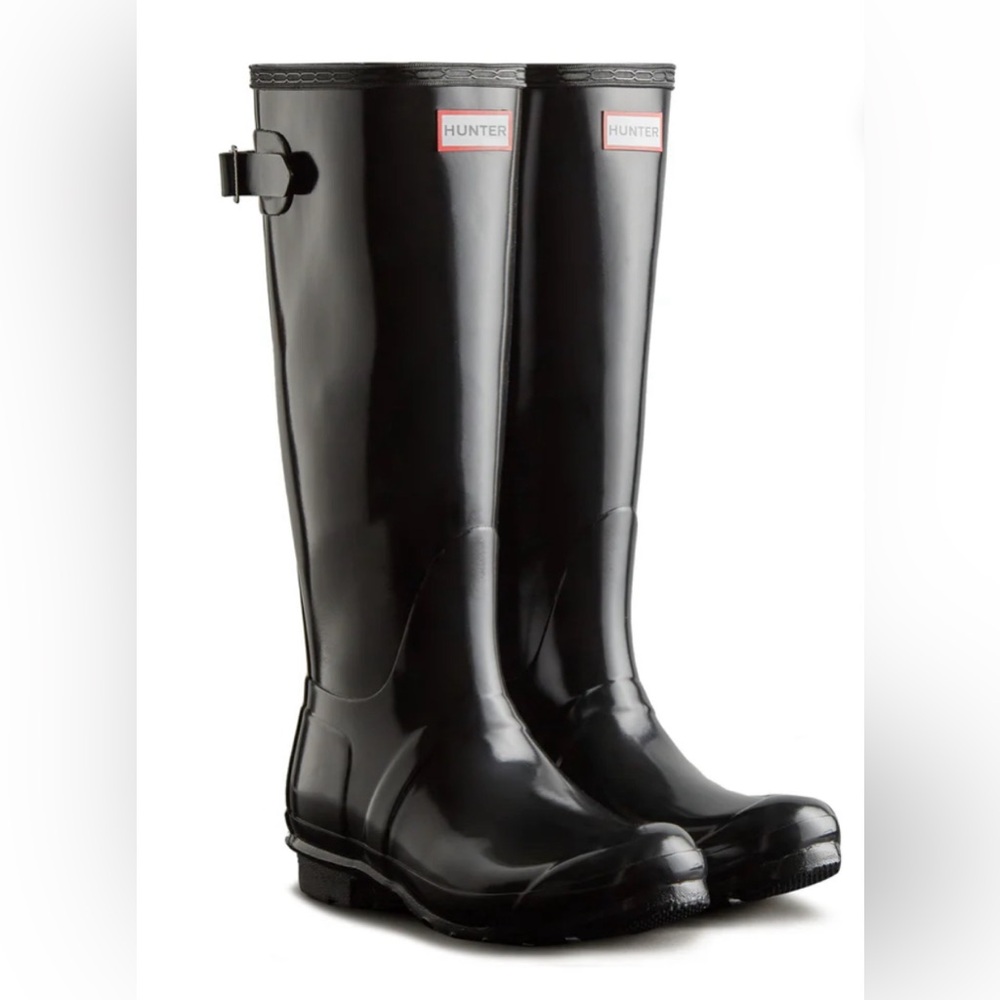 Hunter | Women's Original Back Adjustable Tall Gloss Rain Boots Size 10